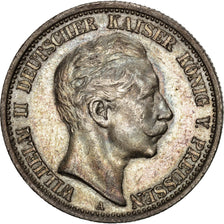 Stati tedeschi, PRUSSIA, Wilhelm II, 2 Mark, 1911, Berlin, BB+, Argento, KM:522