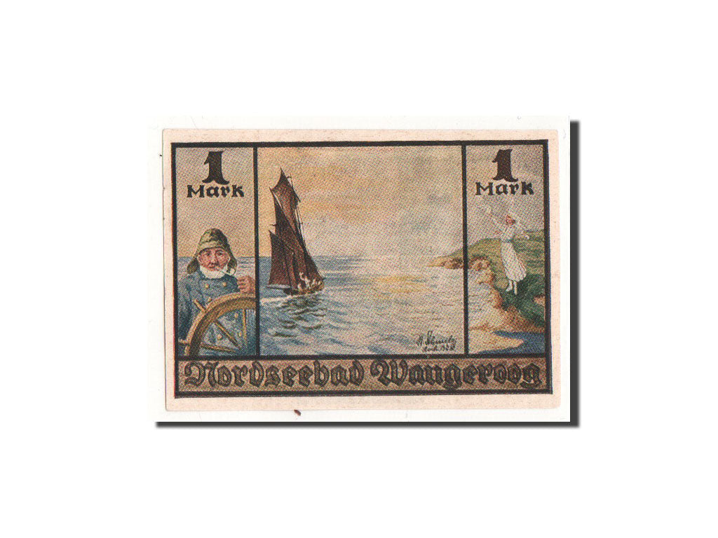 Banknote, Germany, Wangeroog, 1 Mark, paysage, O.D, Undated, UNC(65-70)