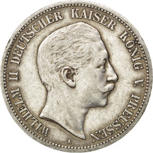 Moneta, Stati tedeschi, PRUSSIA, Wilhelm II, 5 Mark, 1907, Berlin, BB+, Argento