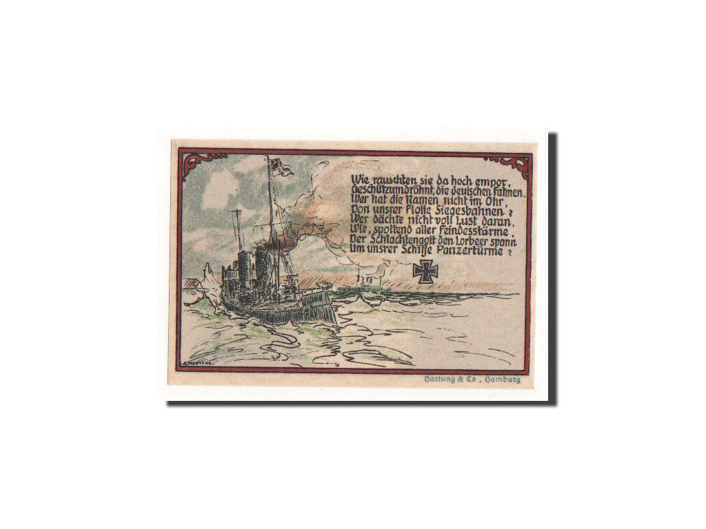 Banknote, Germany, Westerland, 1 Mark, bateau, 1921, 1921-07-01, UNC(65-70)