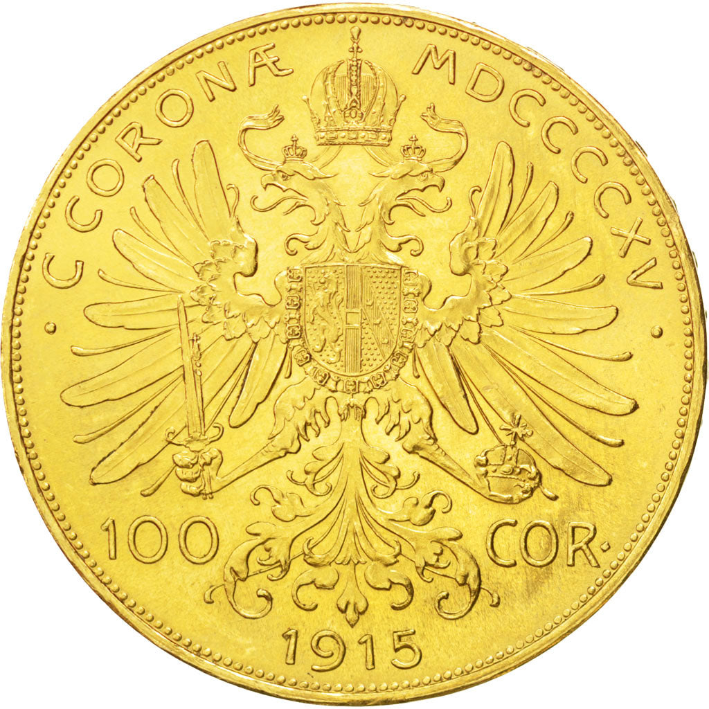 Austria, Franz Joseph I, 100 Corona, 1915, Vienne, SPL, Oro, KM:2819