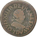 FRANCE, Double tournois, buste enfantin, Double Tournois, 1618, Lyon, KM #43.2,.