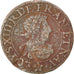 Monnaie, France, Louis XIII, Double tournois, buste laurée et drapé, Double