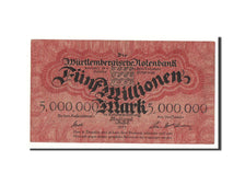 Banknote, Germany, Württemberg, 5 Millionen Mark, Ecusson, 1923, 1923-08-01