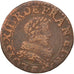 FRANCE, Double tournois, buste juvénile au col fraisé , Double Tournois, 1632, T