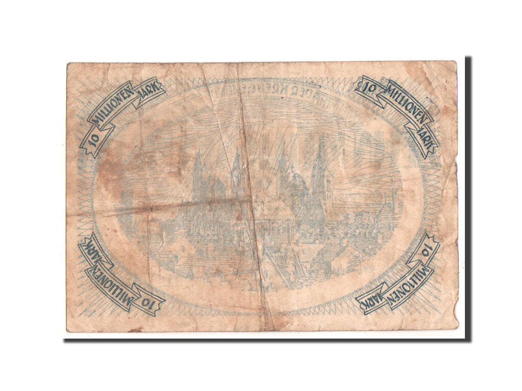 Banknote, Germany, Speyer, 10 Millionen Mark, paysage, 1923, 1923-08-11