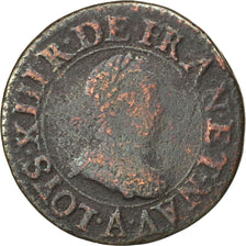 FRANCE, Double tournois, buste enfantin, Double Tournois, 1615, Paris, KM...