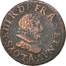 Francia, Louis XIII, Double tournois, buste juvénile, Double Tournois, 1626,...