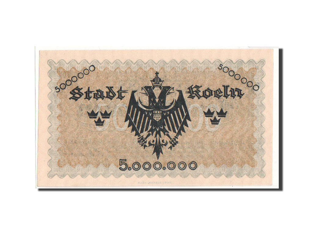 Germany, Köln, 25 Millionen Mark, Ecusson, 1923, 1923-08-15, UNC(65-70)