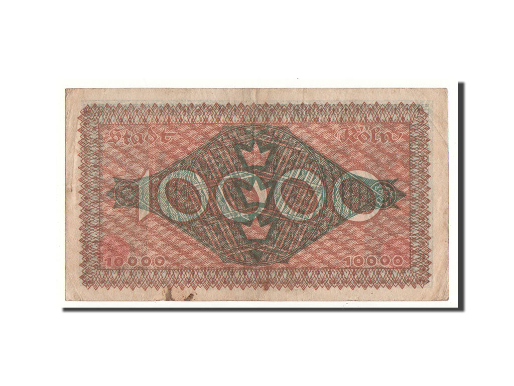 Banknote, Germany, Köln, 10 000 Mark, graphique, 1923, 1923-02-01, EF(40-45)