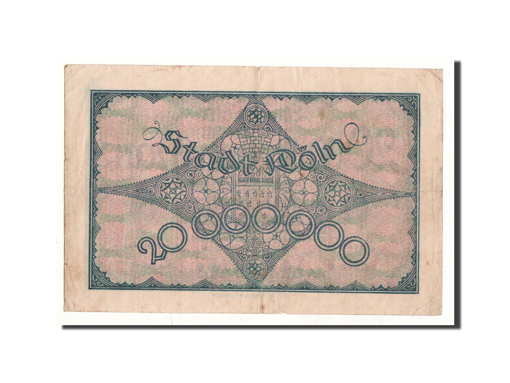 Banknote, Germany, Köln, 20 Millionen Mark, graphique, 1923, 1923-08-24