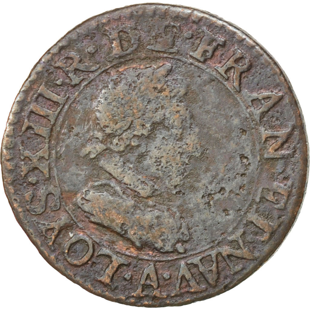 Louis XIII, Double Tournois, 1625 A, Paris, CGKL 388