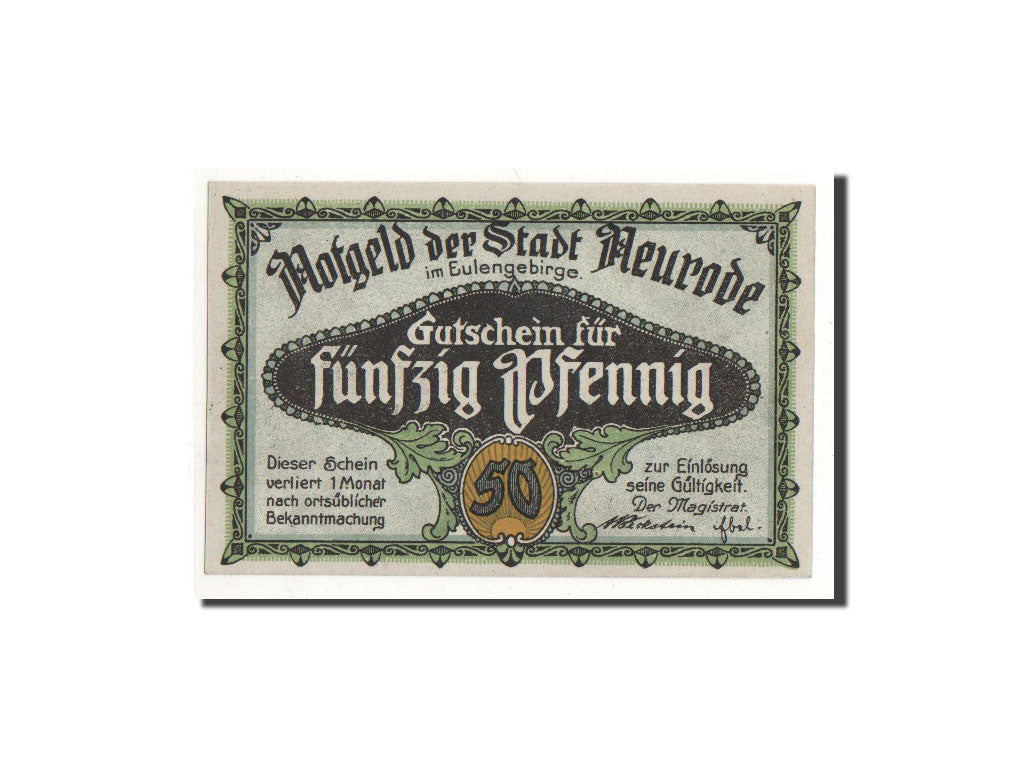Banknote, Germany, Neurode, 50 Pfennig, Ville, 1921, Undated, UNC(65-70)