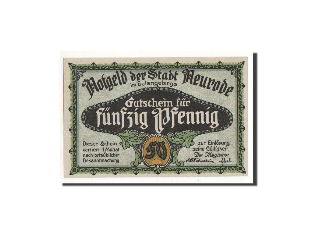 Banknote, Germany, Neurode, 50 Pfennig, Ville, 1921, Undated, UNC(65-70)