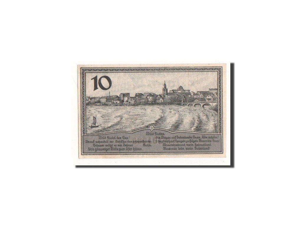 Banknote, Germany, Lyck, 10 Pfennig, paysage, 1920, 1920-10-01, UNC(65-70)