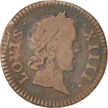 FRANCE, Denier tournois de Navarre, Denier Tournois, 1648, Paris, KM #167,...