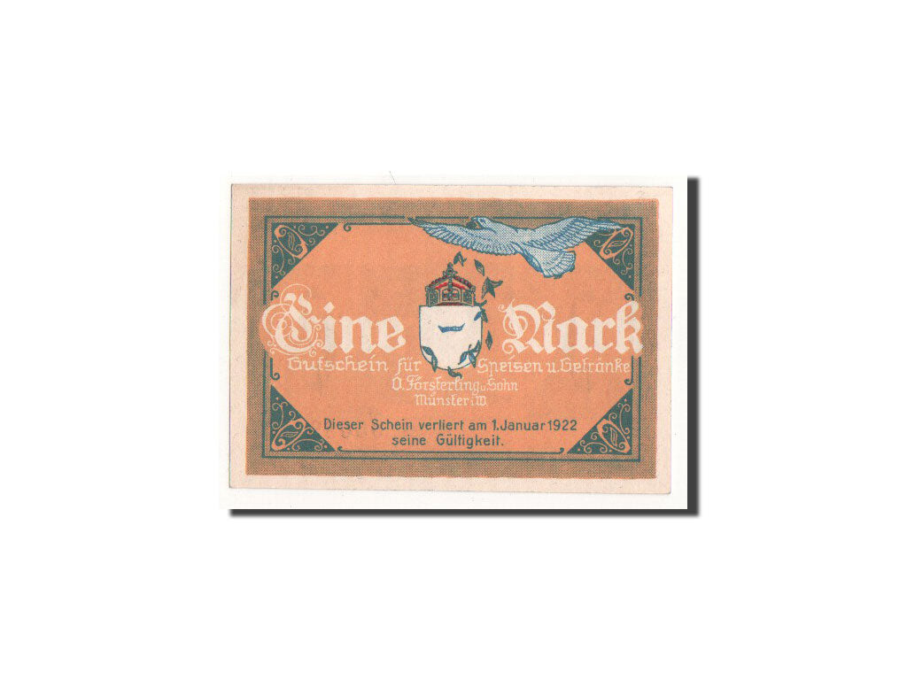 Germany, Münster, 1 Mark, portrait, Undated, UNC(65-70), Mehl:914.2