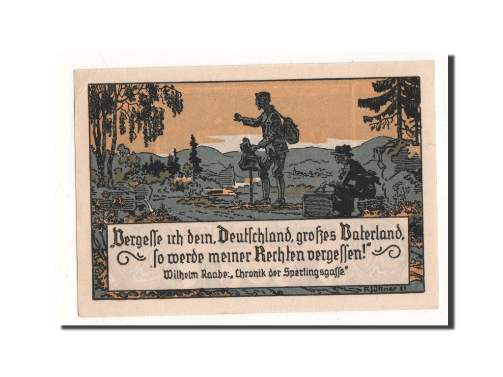 Billet, Allemagne, Eschershausen, 50 Pfennig, voyageur, 1921, 1921-06-01, NEUF