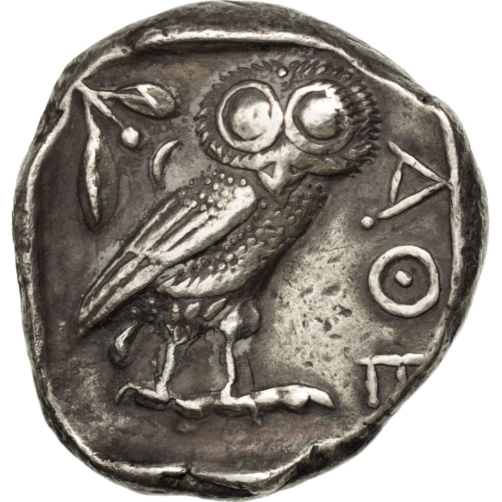 Attica, Athens (490-407 BC), Tetradrachm, Athens, AU(55-58), Silver, SNGCop...