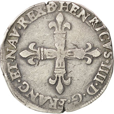 Henri IV, Quart d'écu de Béarn, 1597, Morlaàs, Fauté, Sombart 4706