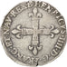 Henri IV, Quart d'écu de Béarn, 1597, Morlaàs, Fauté, Sombart 4706