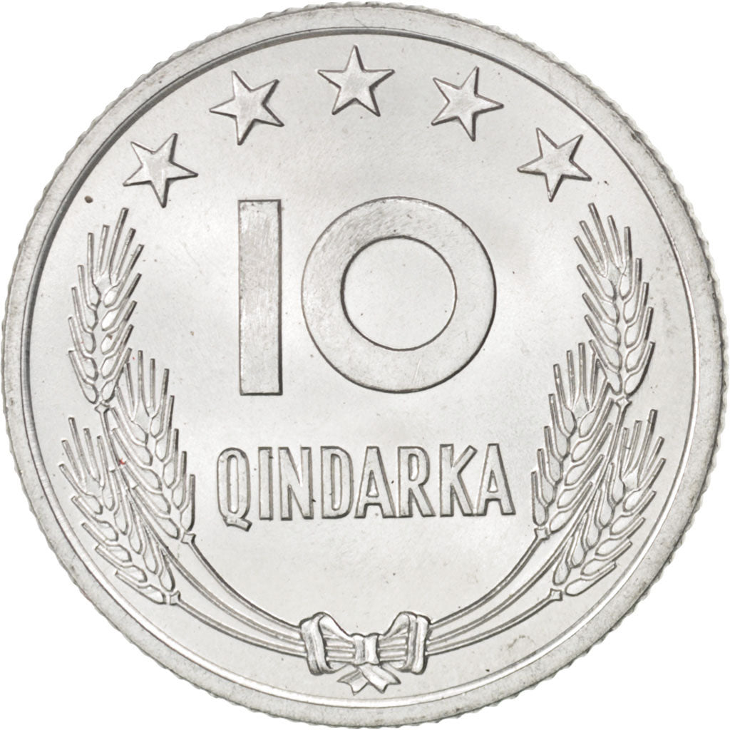 Albania, 10 Qindarka, 1969, FDC, Alluminio, KM:45