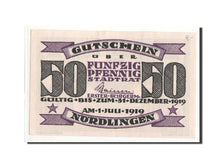 Billet, Allemagne, Nordlingen, 50 Pfennig, aigle, 1918, 1918-10-02, NEUF