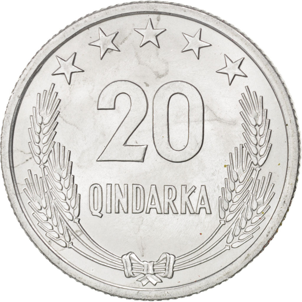 Albanie, 20 Qindarka, 25ème anniversaire de la Libération, KM 46