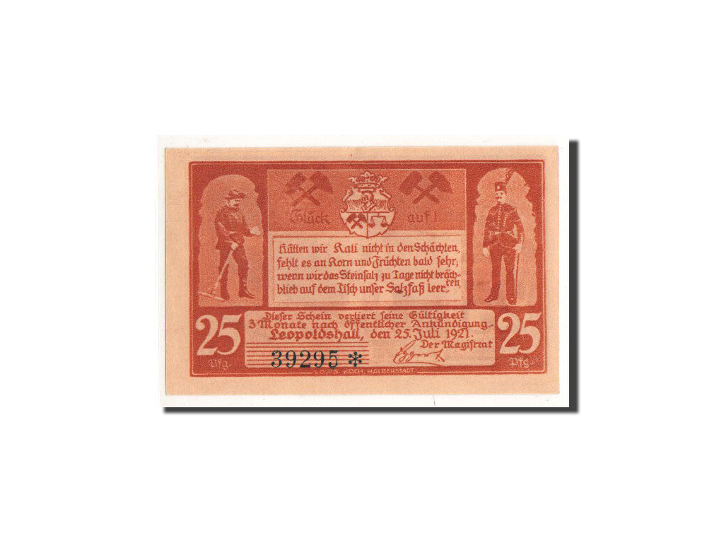 Germany, Leopoldshall, 25 Pfennig, train, 1921-05-02, UNC(65-70), Mehl:794.2