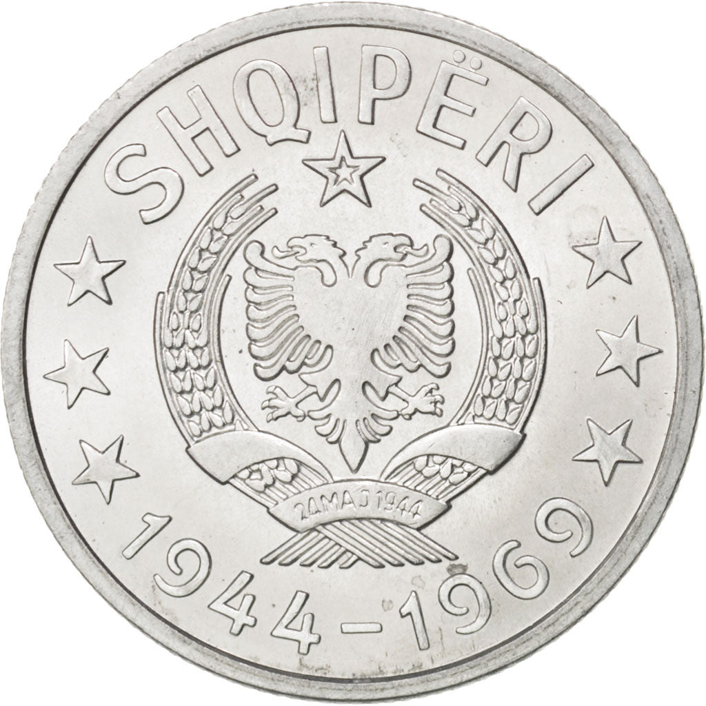 Albanie, 50 Qindarka, 25ème anniversaire de la Libération, KM 47