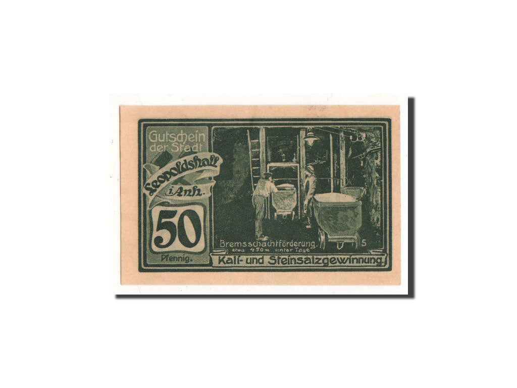 Germany, Leopoldshall, 50 Pfennig, Mineurs 1, 1921-05-02, UNC(65-70), Mehl:794.1