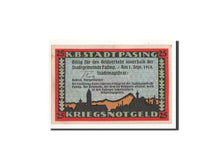 Allemagne, Pasing Stadt, 25 Pfennig, Ecusson, 1918-09-01, NEUF, Mehl:1050.1