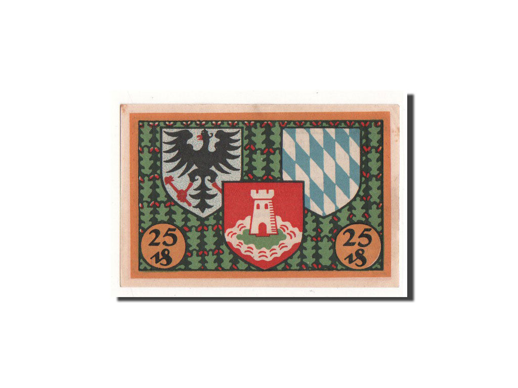Allemagne, Pasing Stadt, 25 Pfennig, Ecusson, 1918-09-01, NEUF, Mehl:1050.1
