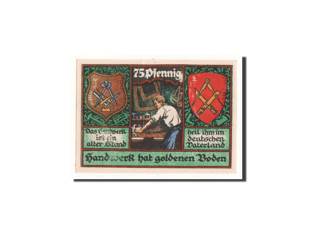 Banknote, Germany, Stolzenau a.d Weser, 75 Pfennig, menuisier, 1921, 1921-11-15