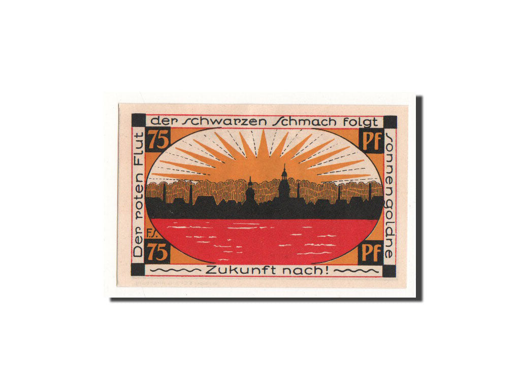 Banknote, Germany, Schmolln, 75 Pfennig, paysage, 1921, Undated, UNC(65-70)