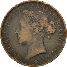 JERSEY, 1/12 Shilling, 1877, Heaton, KM #8, VF(20-25), Bronze, 30.69, 9.16