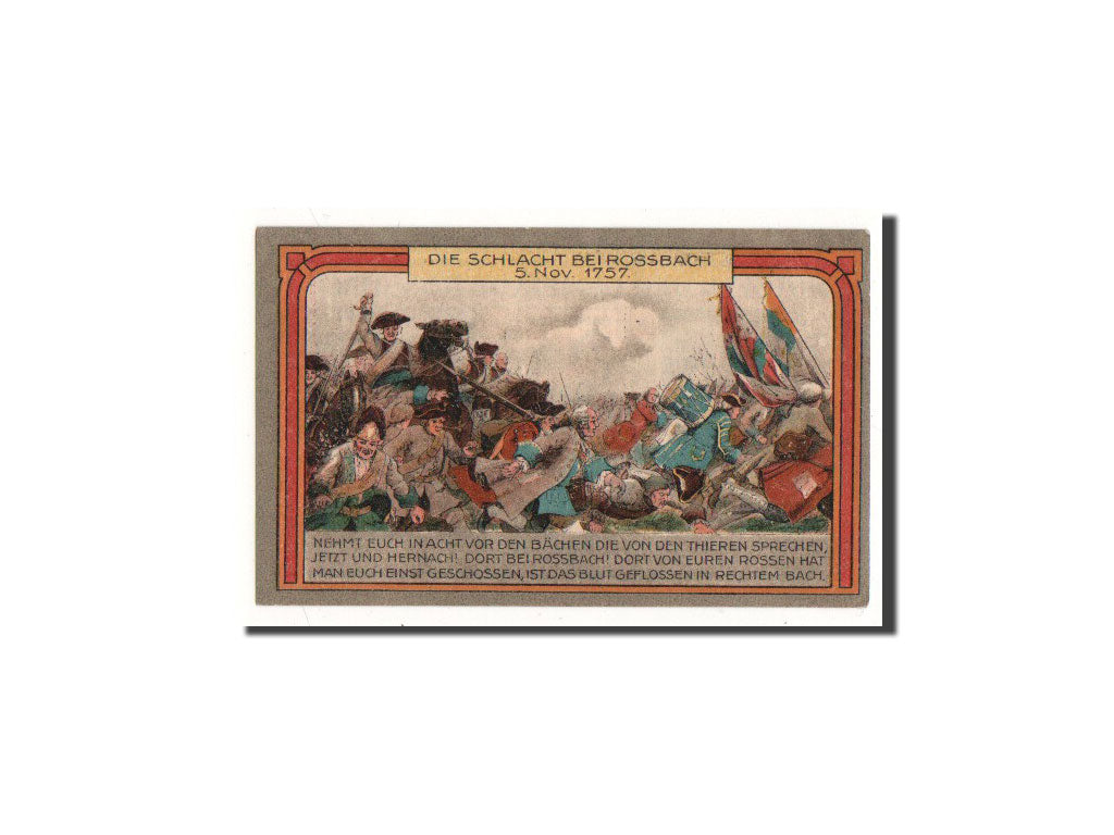 Banknote, Germany, Rossbach, 50 Pfennig, Bataille, 1921, Undated, UNC(65-70)