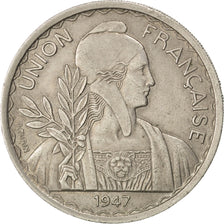 FRENCH INDO-CHINA, Piastre, 1947, Paris, KM #32.2, AU(50-53), Copper-Nickel,...