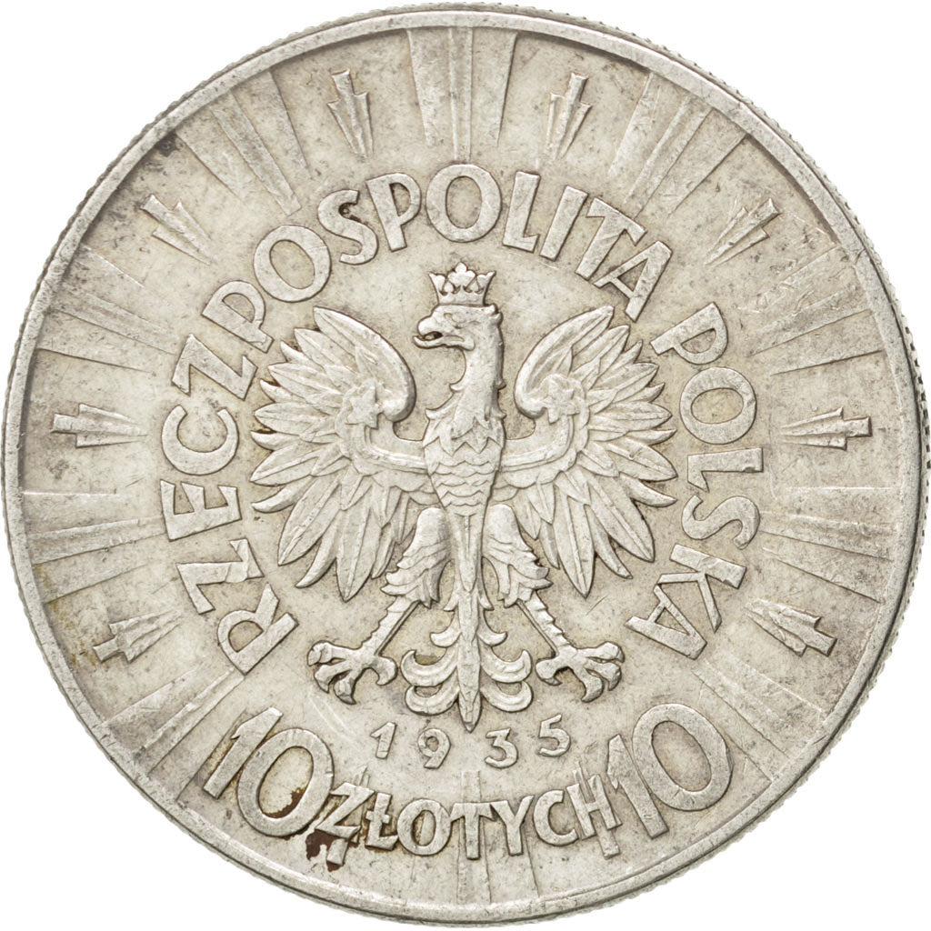 Pologne, 10 Zlotych, 1935, Varsovie, KM 29
