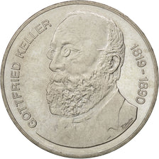 Suisse, Confédération helvétique, 5 Francs, Gottfried Keller, 1990 B, Berne, KM 