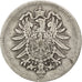 GERMANIA - IMPERO, Wilhelm I, Mark, 1876, Karlsruhe, MB+, Argento, KM:7