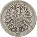 Allemagne, Empire, Wilhelm I, 1 Mark, 1876 G, Karlsruhe, KM 14