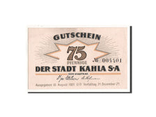 Billet, Allemagne, Kahla, 75 Pfennig, village, 1921, 1921-08-15, NEUF