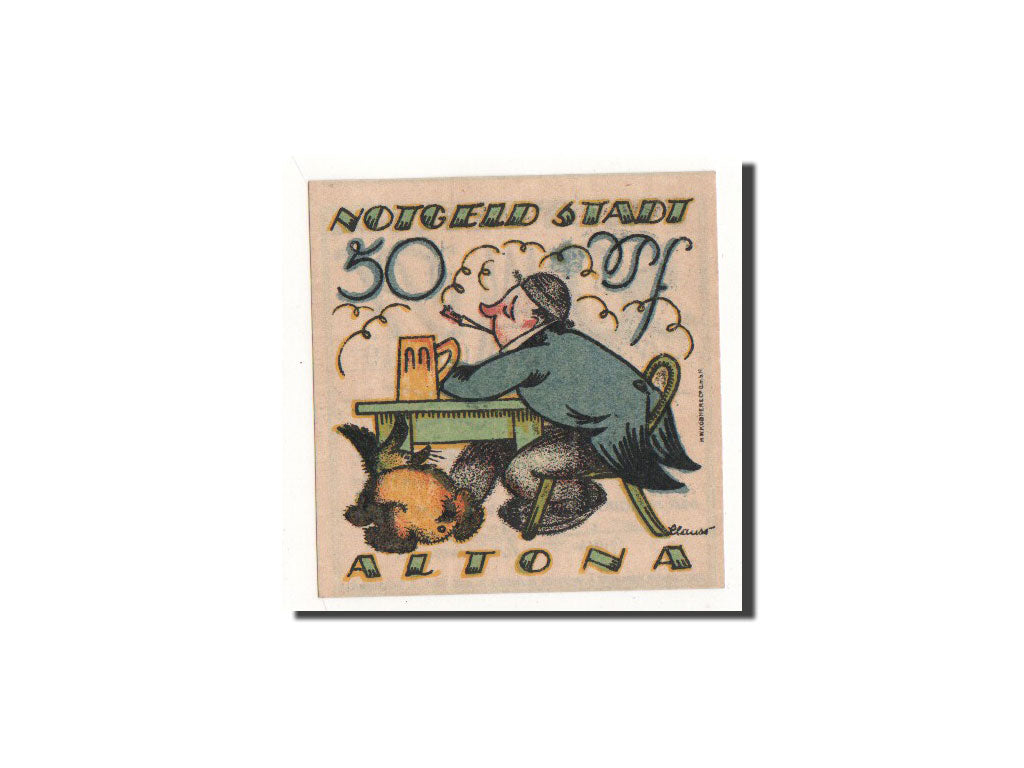 Banknote, Germany, Altona, 50 Pfennig, personnage 1, 1921, 1921-12-12