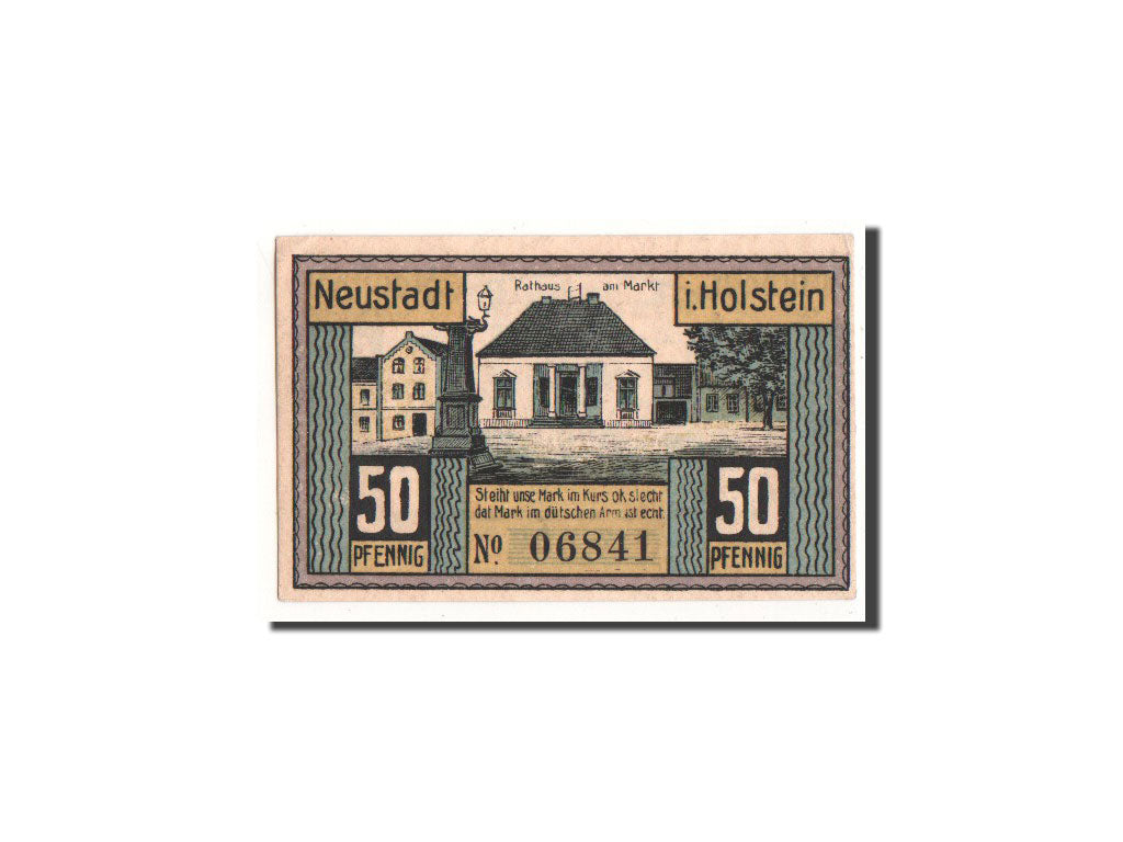 Germany, Neustadt i. Holstein, 50 Pfennig, maison, UNC(65-70), Mehl:963