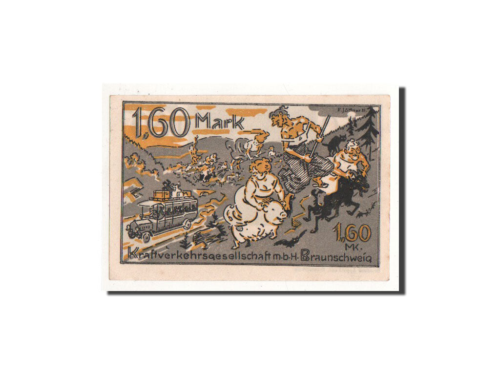Germania, Braunschweig, 1.6 Mark, diable, 1921-07-01, FDS, Mehl:156.1