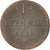 Moneda, Estados alemanes, HESSE-DARMSTADT, Ludwig X, Pfennig, 1819, BC+, Cobre