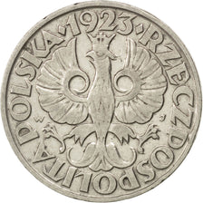 POLAND, 20 Groszy, 1923, KM #12, AU(50-53), Nickel, 20, 2.94