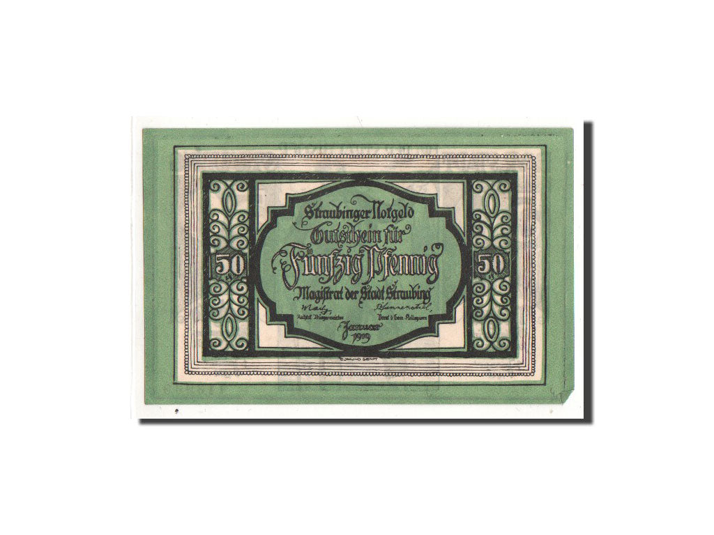 Banknote, Germany, Straubinger, 50 Pfennig, personnage, 1918, 1918-10-01
