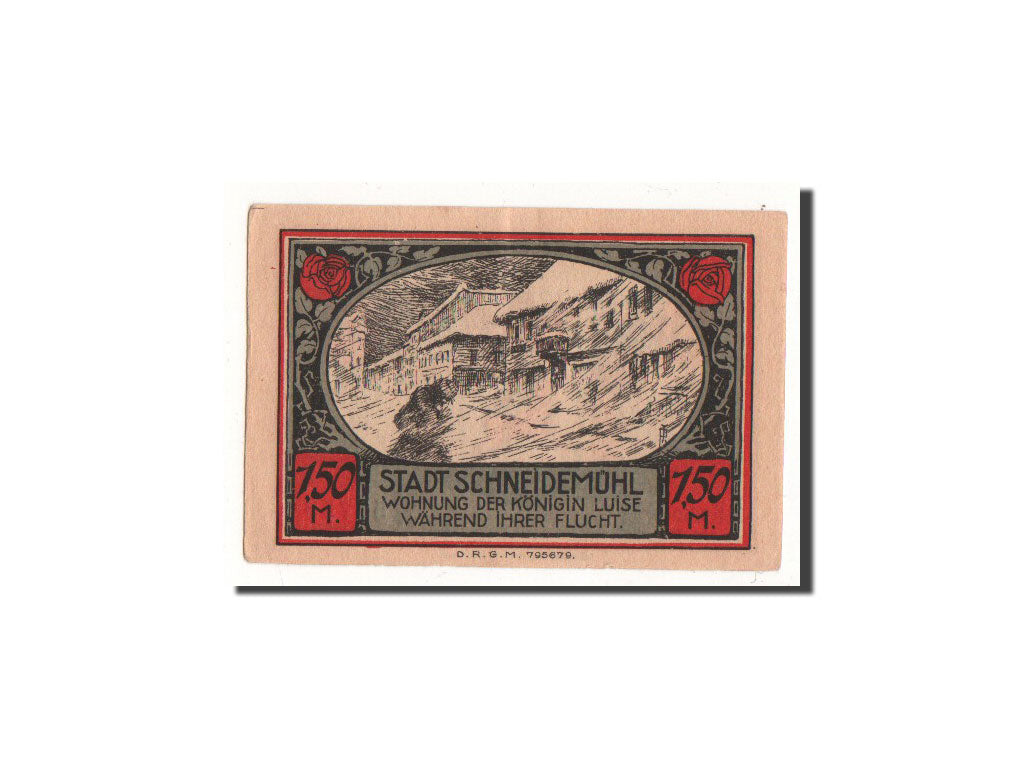 Banknote, Germany, Schneidemuhl, 1.5 Mark, paysage, O.D, Undated, UNC(65-70)